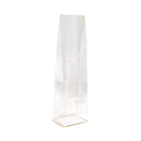 Sachet à soufflet à fond plat compostable à domicile 70x51x254 mm avec insert en papier - 100 pièces