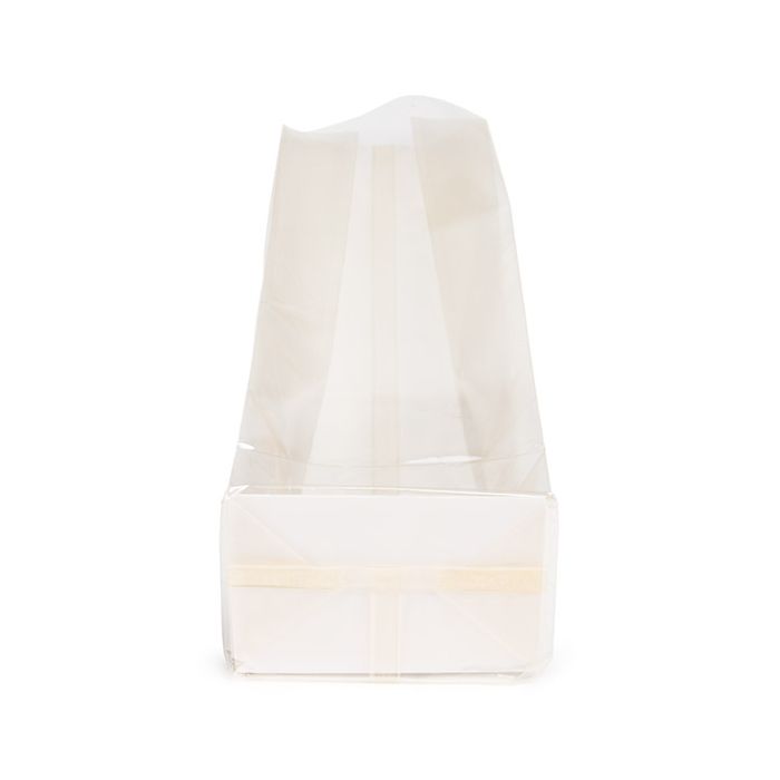 Sachet à soufflet à fond plat compostable à domicile 70x51x254 mm avec insert en papier - 100 pièces