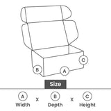 Boîtes d'expédition en carton d'herbe 22,5x15,9cm | 50 pcs