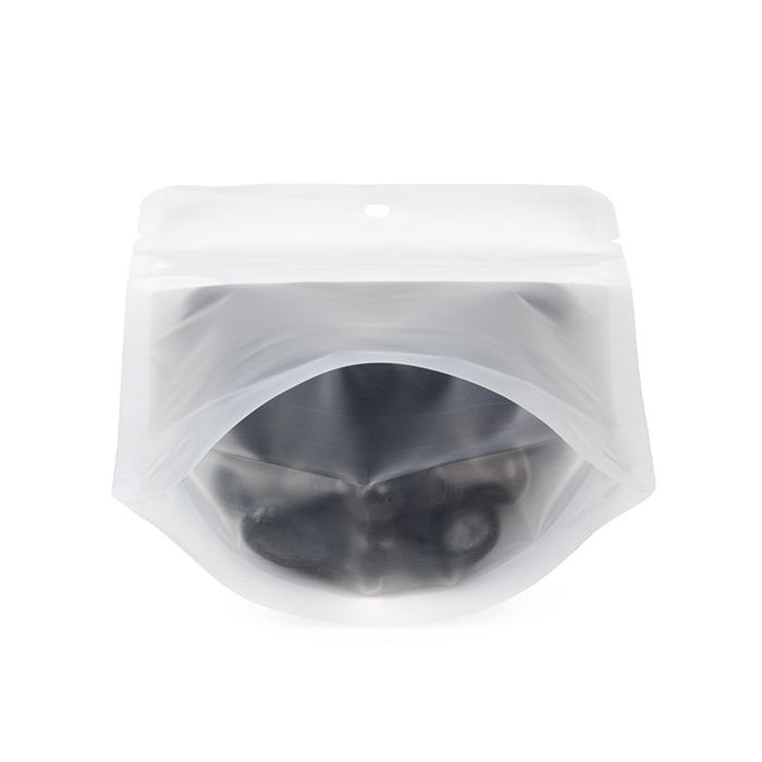 Doypack à effet givré avec haute barrière protectrice 10.2x6x15.2 cm - 100 pièces