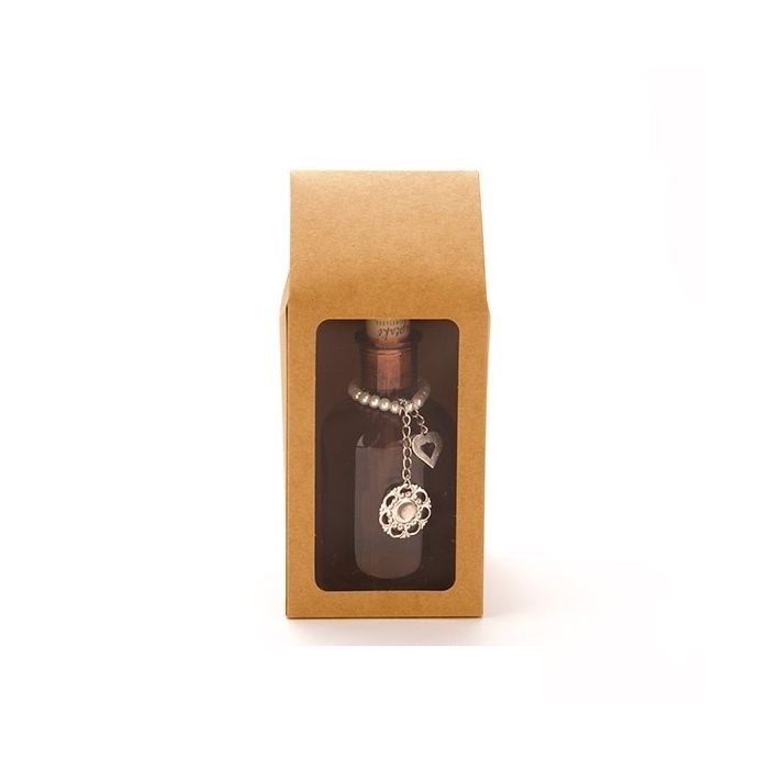 Boite pâtissière kraft avec fenêtre 8,9 x 8,9 x 21,6cm (25 Pièces) [FS321]