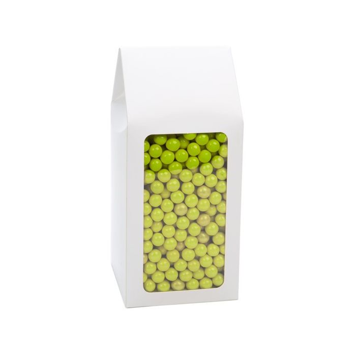 Boîte en papier kraft blanc avec fenêtre, 9 x 9 x 21.5 cm (25 Pieces) [FS331]