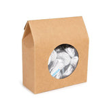 Boite Kraft Avec fenêtre ronde 89x38x102 mm - 25 pièces