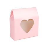 Boite Kraft Rose Avec fenêtre en forme de cœur 89x38x102 mm - 25 pièces
