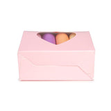 Boite Kraft Rose Avec fenêtre en forme de cœur 89x38x102 mm - 25 pièces