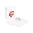 Kraft Gift Boxes White with Circle Window 105x44x133 mm 