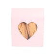 Kraft Gift Boxes Pink with Heart Window 105x44x133 mm 