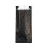 Sacs en Papier Noirs Résistants à la Graisse 8,9x2,9x19,7cm - 100 pcs