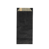 Sacs en Papier Noirs Résistants à la Graisse 8,9x2,9x19,7cm - 100 pcs