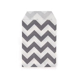 Paper Bags White with Black Chevron Stripes 7,6x12,7 cm - 100 pieces