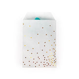 Paper Bags White with Gold Dots 7,6x12,7 cm - 100 pieces