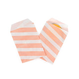 Paper Bags White with Pink Stripes 7,6x12,7 cm - 100 pieces
