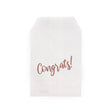 Paper Bags White with Rose Gold Congrats 76x127 mm 