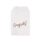 Paper Bags White with Rose Gold Congrats 76x127 mm 