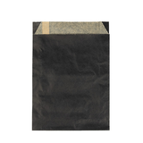 Sacs en Papier Noirs Résistants à la Graisse 12,1x2,9x17,1cm - 100 pcs