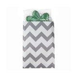 Paper Bags White with Grey Chevron Stripes 12,7x20,3 cm - 100 pieces