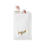 Paper Bags White with Gold Congrats 12,7x20,3 cm - 100 pieces