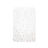 Paper Bags White with Rose Gold Dots 127x203 mm 