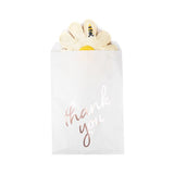 Paper Bags White with Rose Gold Thank You 12,7x20,3 cm - 100 pieces
