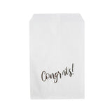 Paper Bags White with Silver Congrats 127x203 mm 