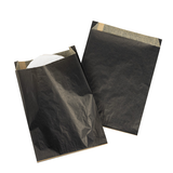 Sacs en Papier Noirs Résistants à la Graisse 17,1x2,7x22,9cm - 100 pcs