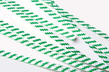Tin Ties 10.2x0.4cm Paper White/Green striped (1.000 pieces) [TT4WGS]