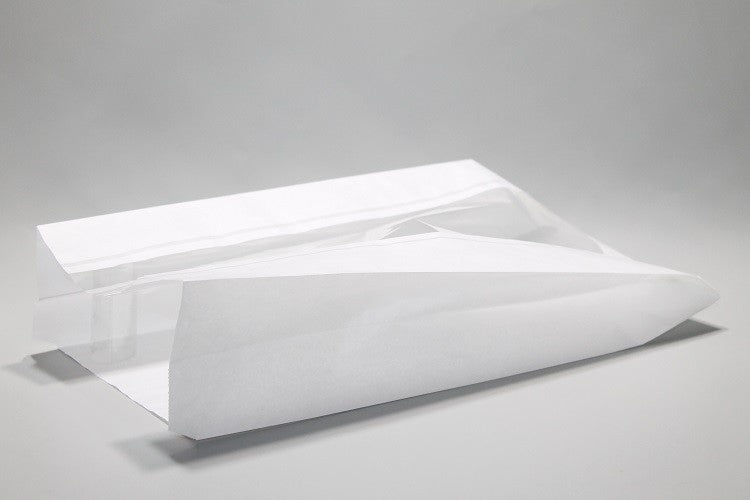 Sachet en papier kraft blanchi avec fenêtre 40 g/qm 200x90x380 mm - 100 pièces