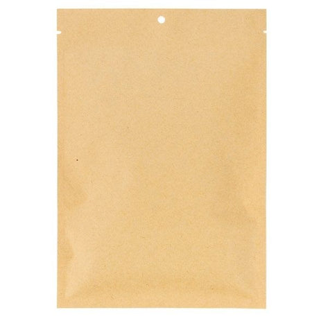 Eco flat kraft Paper Bags with bioplastic inside 137x185mm 