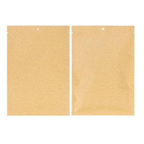 Eco flat kraft Paper Bags with bioplastic inside 152x229mm 