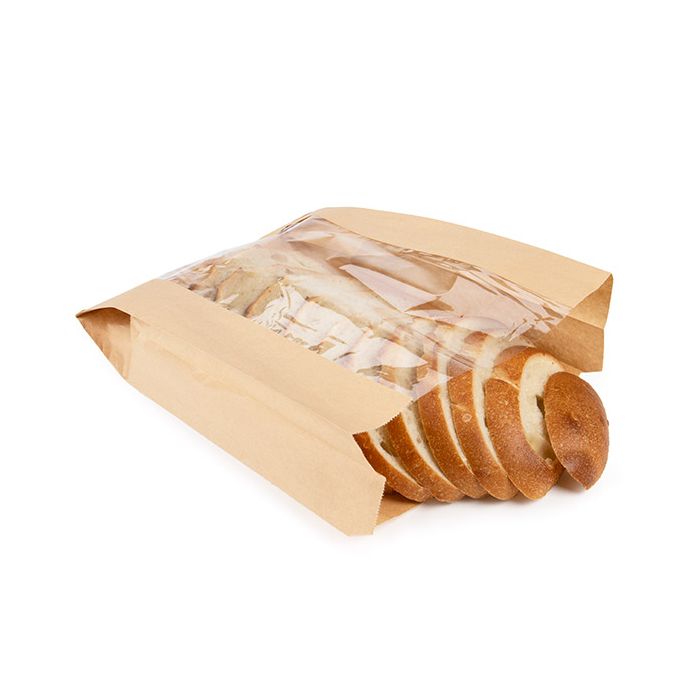 Kraft Bags 26x10,2x35,6 cm With Side Gussed - 100 pieces