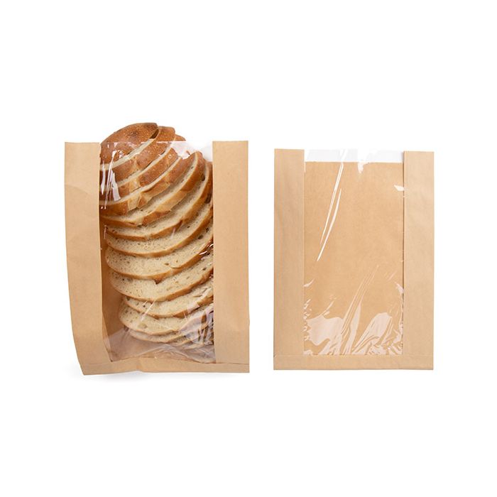Kraft Bags 26x10,2x35,6 cm With Side Gussed - 100 pieces