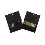 Kraft Bags Black Eco-fiendly 7,6x10,2 cm Sealable With Window - 100 pieces