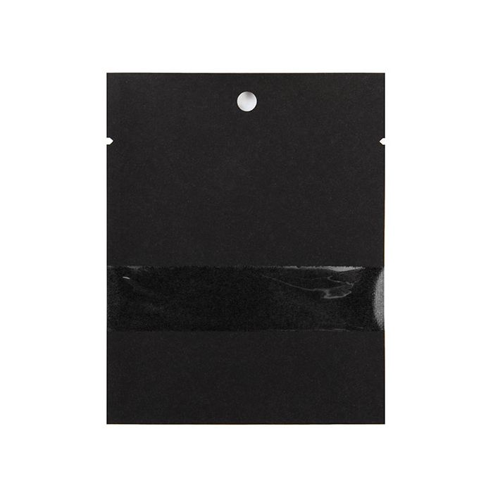 Kraft Bags Black Eco-fiendly 7,6x10,2 cm Sealable With Window - 100 pieces