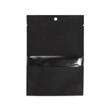 Kraft Bags Black Eco-fiendly 10,2x15,2 cm Sealable With Window - 100 pieces