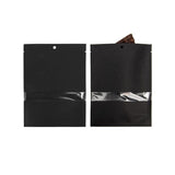 Kraft Bags Black Eco-fiendly 12,7x17,8 cm Sealable With Window - 100 pieces