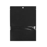 Kraft Bags Black Eco-fiendly 12,7x17,8 cm Sealable With Window - 100 pieces