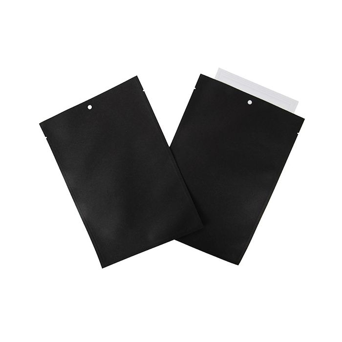 Kraft Bags Black Eco-fiendly 15,2x22,9 cm Sealable - 100 pieces