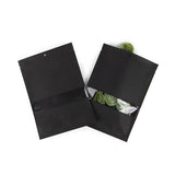 Sachet kraft noir écologique 15,2x22,9 cm Scellable avec fenêtre  - 100 pièces