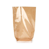 Kraft Block Bottom Bags w/ Paper Insert 12.7x7.6x30.5 cm - 100 Pieces