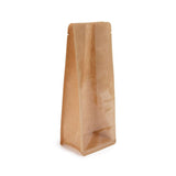 Sachet à fond plat en kraft et plastique - 12.7x7.6x30.5 cm 