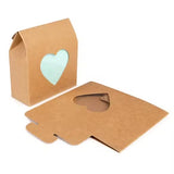 Boite Kraft Avec fenêtre en forme de cœur 89x38x102 mm - 25 pièces