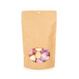 Stand Up Pouches Kraft Compostable 171x89x286 mm with oval Window 