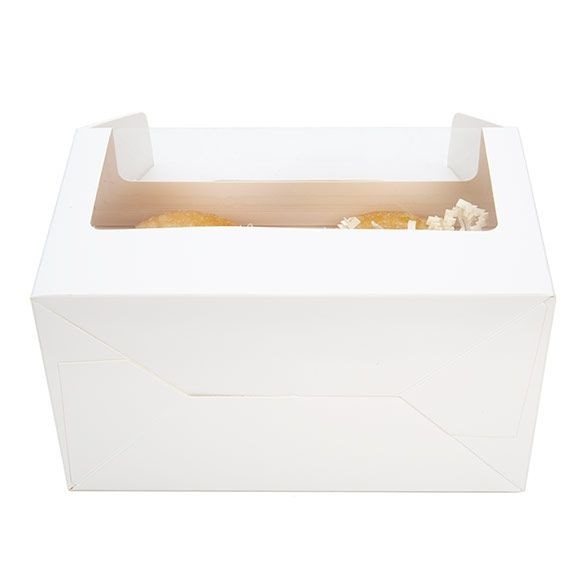 Boite Kraft Blanc avec Fenêtre 178x102x102 mm - 25 pièces
