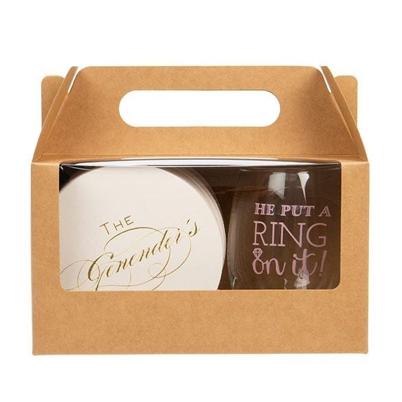 Boite Kraft à Poignée 178x102x102 mm avec fenêtre - 25 pièces