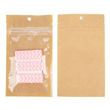 Kraft Barrier Bags with clear front 7.6 x 11.4 cm w/Tear Notches 