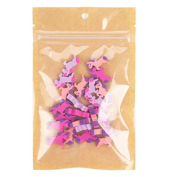 Kraft Barrier Bags with clear front 9.2 x 12.7 cm w/Tear Notches 