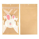 Kraft Barrier Bags with clear front 12.7 x 20.8 cm w/Tear Notches 