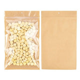Kraft Barrier Bags with clear front 15.2 x 23.5 cm w/Tear Notches 