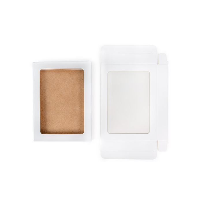Boîte blanche avec fenêtre 10.2x2.1x13.8 cm - 25 pièces