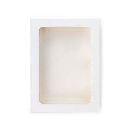 White Gift Boxes Window Box w/ attached window 102 x21x138 mm 